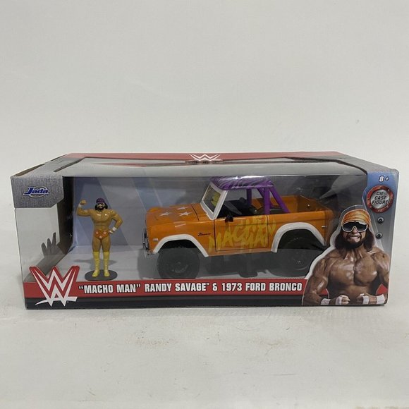 Jada 1:24 Scale 1973 Ford Bronco w "Macho Man" Randy Savage 32046 New in Box - Picture 2 of 10